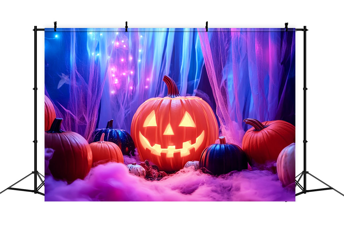 Halloween Photography Backdrop Misty Magic Pumpkin Backdrop LXX57-101