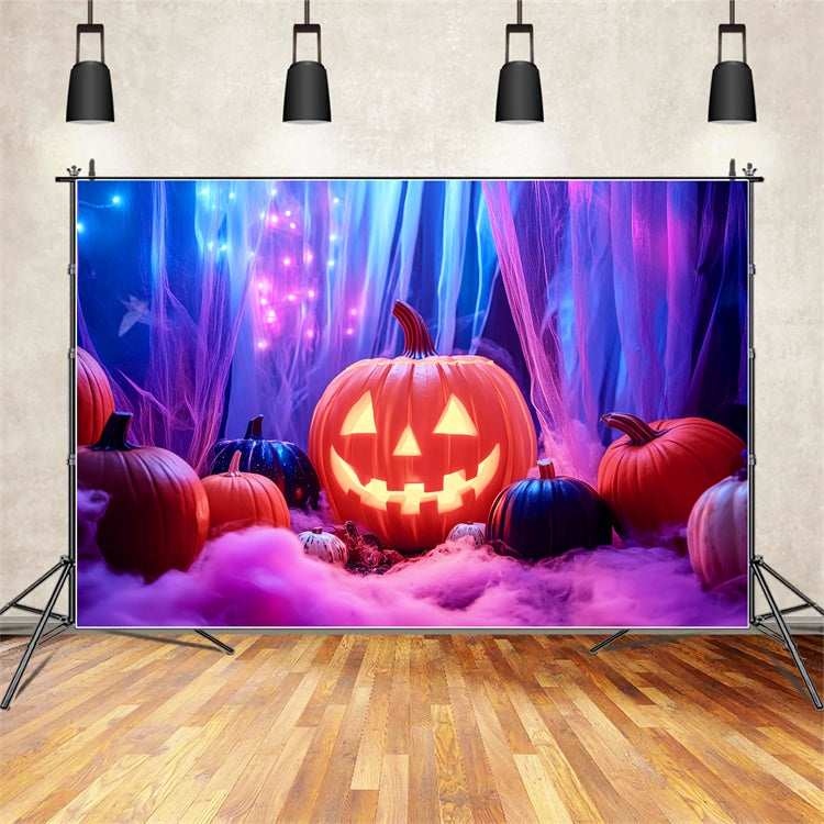 Halloween Photography Backdrop Misty Magic Pumpkin Backdrop LXX57-101