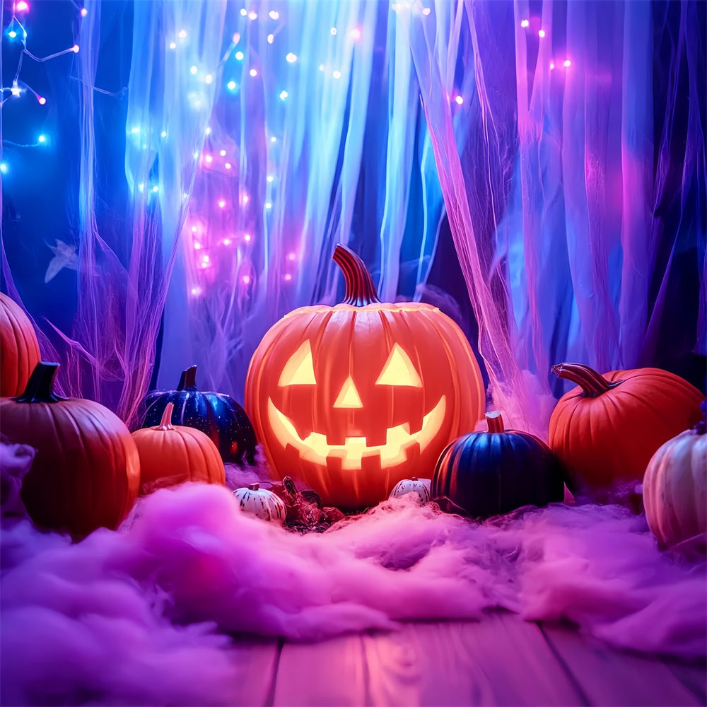 Halloween Photography Backdrop Misty Magic Pumpkin Backdrop LXX57-101