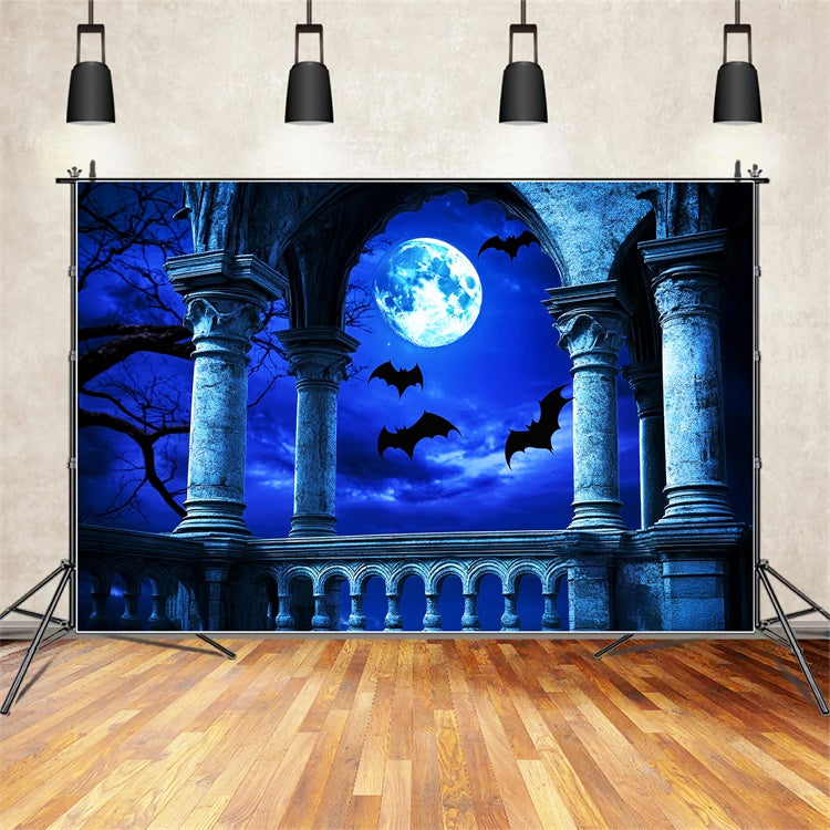 Halloween Backdrop For Photos Bat Flight Archway Backdrop LXX57-103
