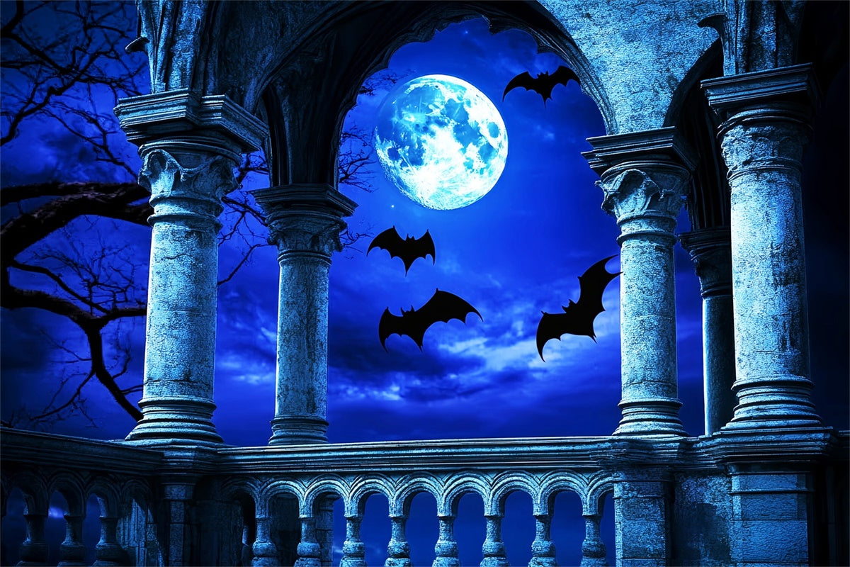 Halloween Backdrop For Photos Bat Flight Archway Backdrop LXX57-103