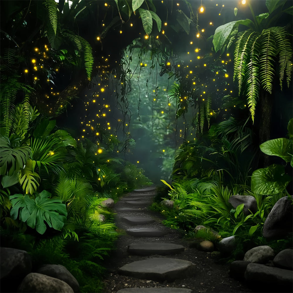 Forest Photo Backdrop Firefly Jungle Trail Backdrop LXX57-107