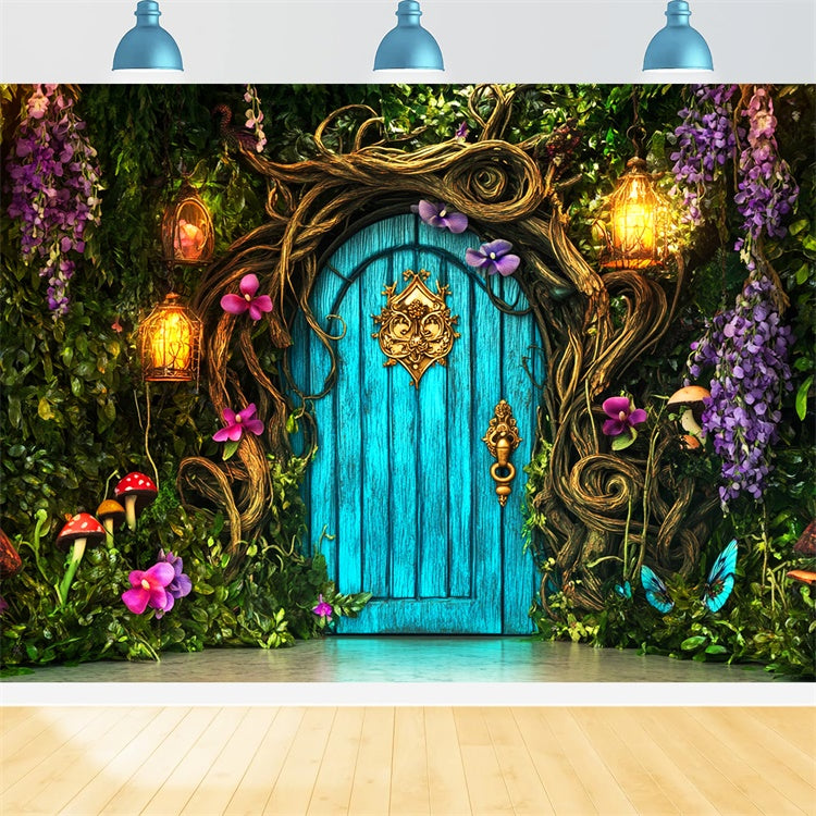 Magical Forest Backdrop Secret Garden Doorway Backdrop LXX57-134