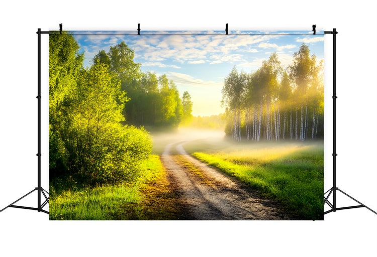 Forest Backdrop Photography Morning Glow Pathway Backdrop LXX57-145