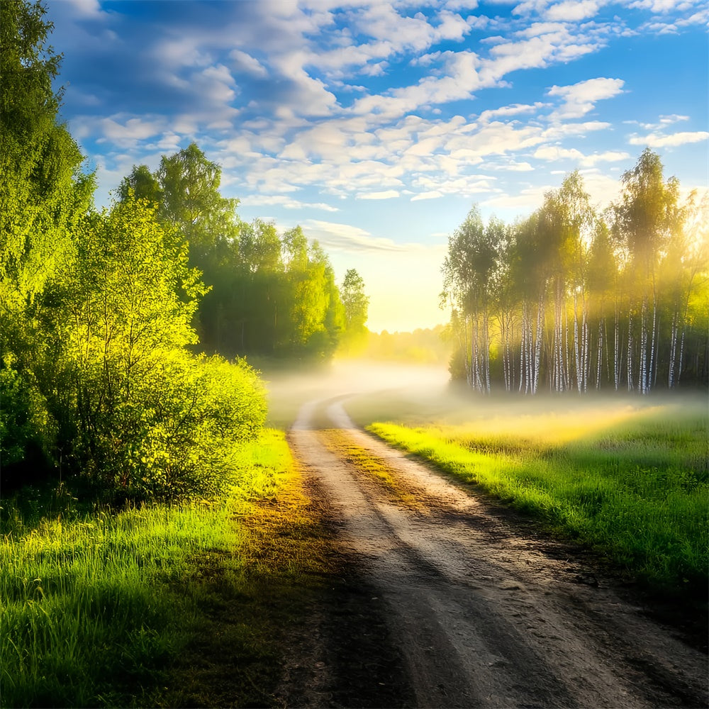 Forest Backdrop Photography Morning Glow Pathway Backdrop LXX57-145