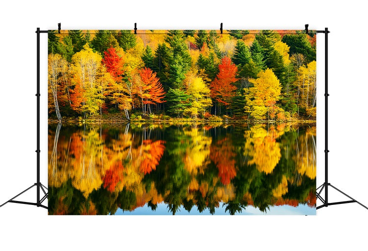 Fall Forest Backdrop Radiance Lake Scene Backdrop LXX57-156