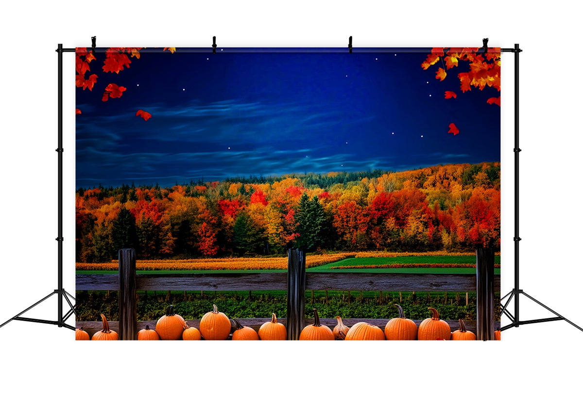 Fall Forest Backdrop Starry Farm Field Backdrop LXX57-163