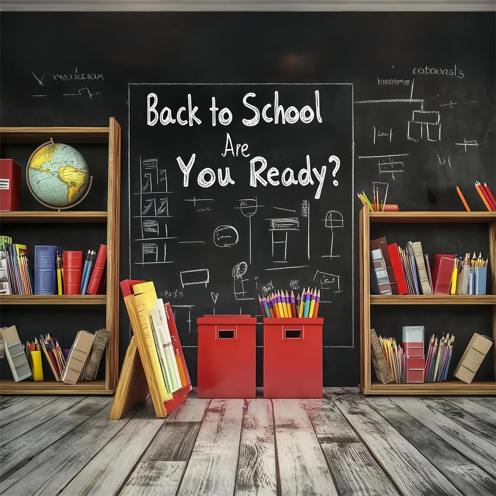 Chalkboard Photo Backdrop Study Shelf Sketch Backdrop LXX57-17