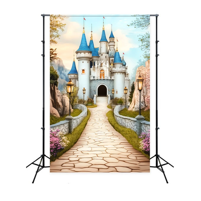 Castle Backdrops Royal Garden Path Autumn Backdrop LXX57-183