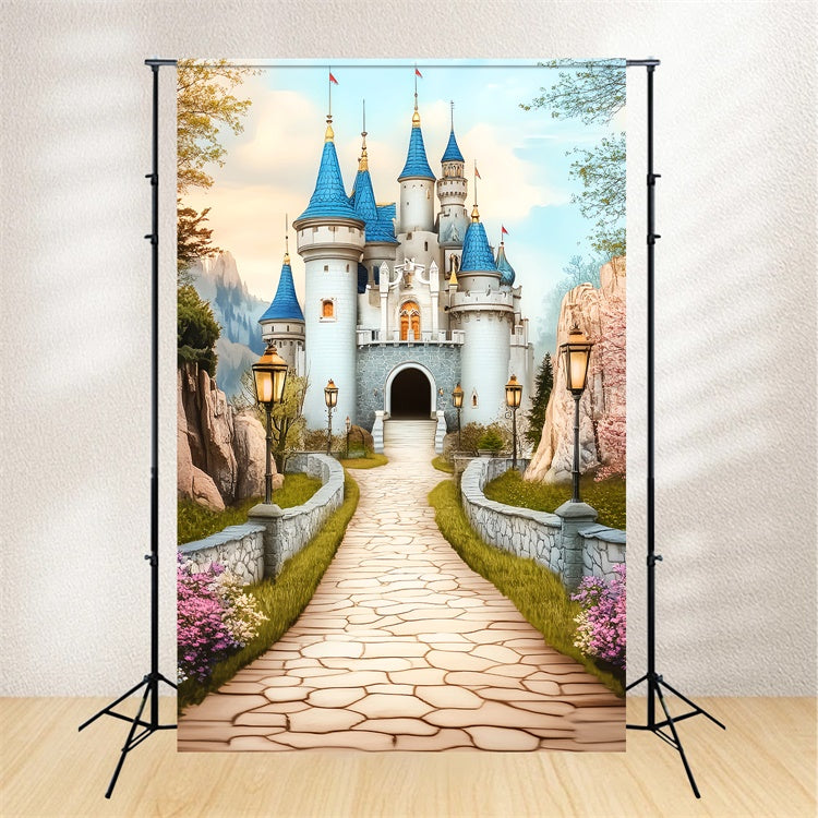 Castle Backdrops Royal Garden Path Autumn Backdrop LXX57-183