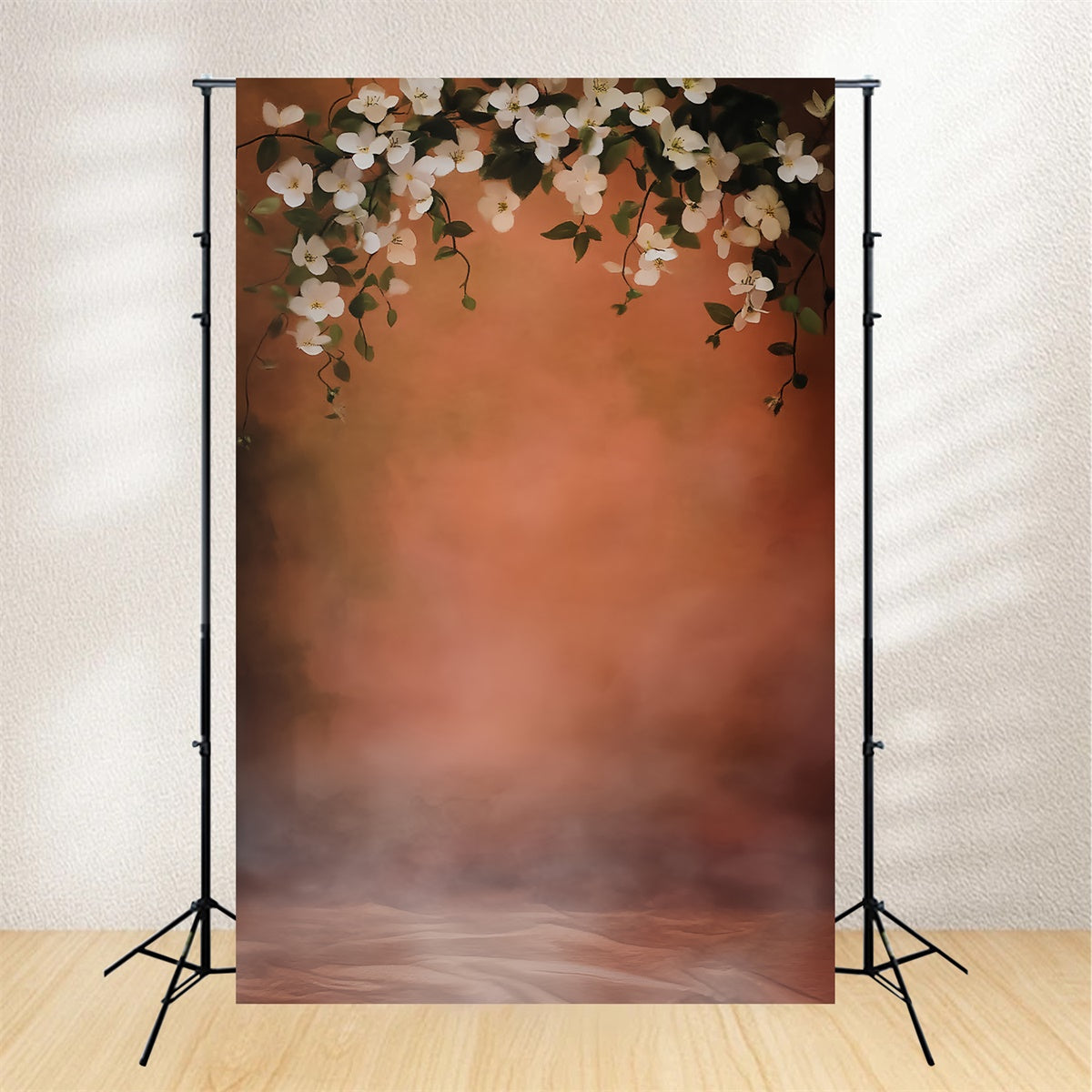Family Portrait Backdrop Warm Terracotta Bloom Backdrop LXX57-258