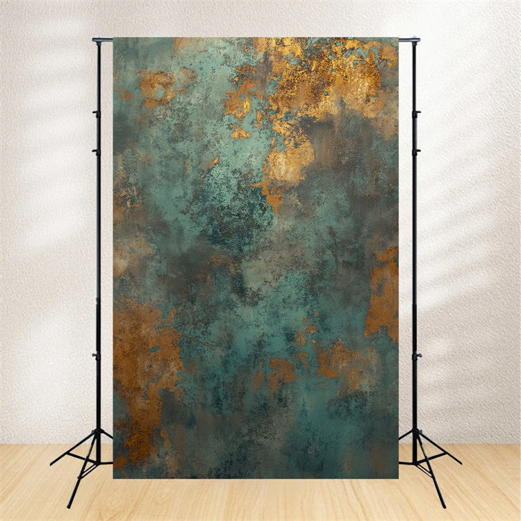 Portrait Backdrop Patina Copper Oxidized Grunge Backdrop LXX57-260