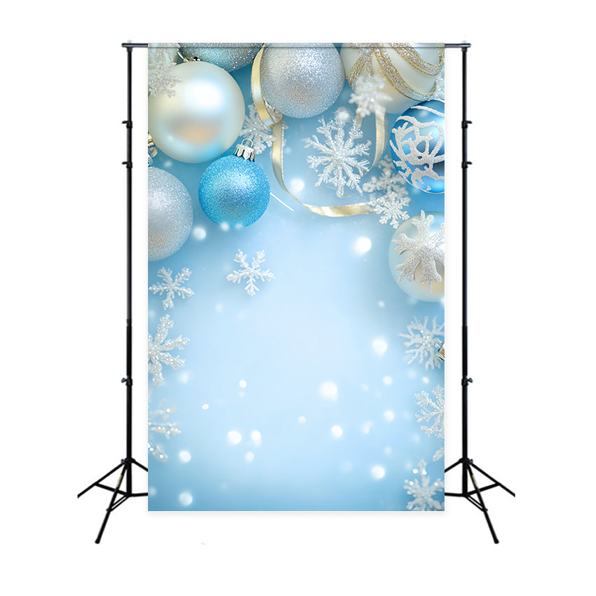 Photo Portrait Backdrop Blue Holiday Sparkle Backdrop LXX57-283