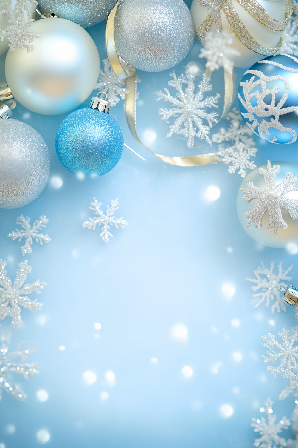 Photo Portrait Backdrop Blue Holiday Sparkle Backdrop LXX57-283