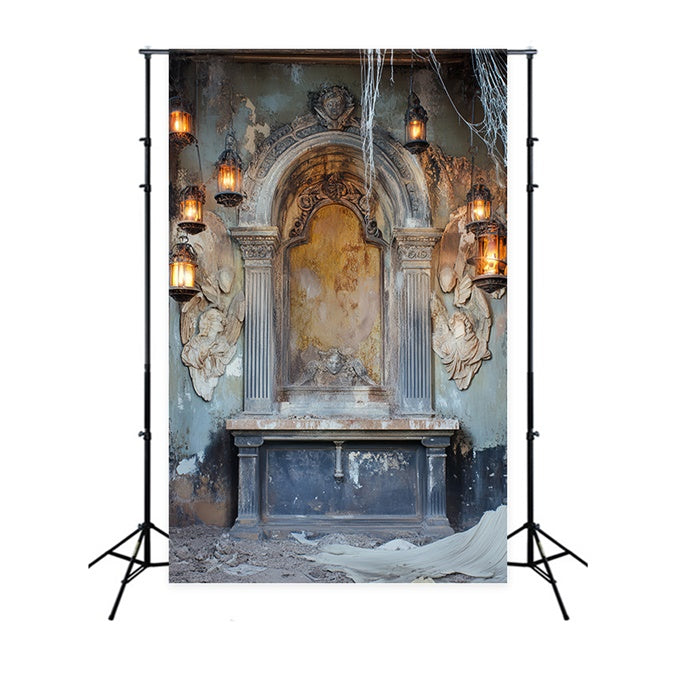 Backdrop For Portraits Gothic Ruins Altar Cloth Backdrops LXX57-285
