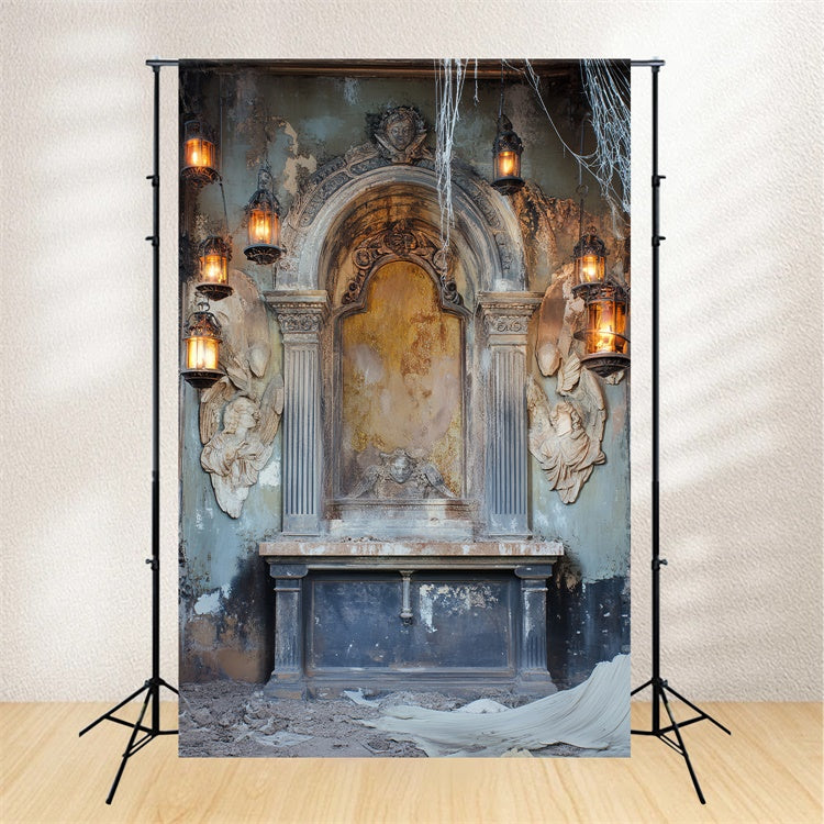 Backdrop For Portraits Gothic Ruins Altar Cloth Backdrops LXX57-285
