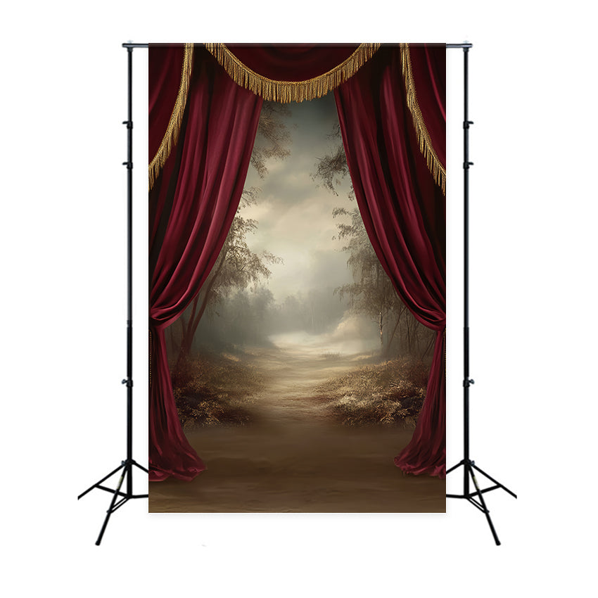 Portrait Backdrops Vintage Curtain Landscape Backdrop LXX57-289