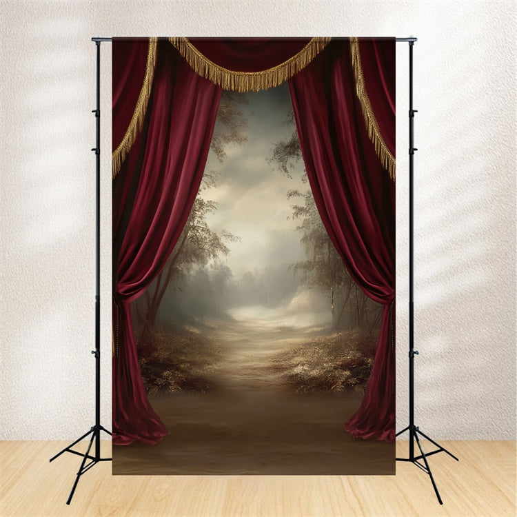 Portrait Backdrops Vintage Curtain Landscape Backdrop LXX57-289