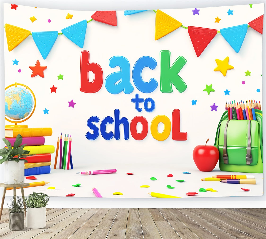 School Photo Backdrops Rainbow Letters Fun Backdrop LXX57-46