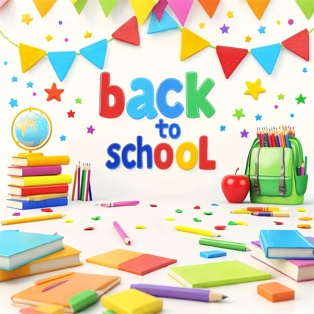 School Photo Backdrops Rainbow Letters Fun Backdrop LXX57-46