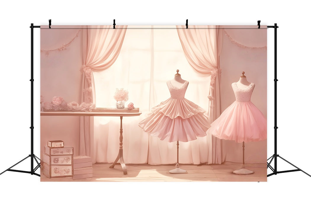 Dance Backdrop Pink Dress Mannequin Display Photography Dance Backdrop LXX59-1