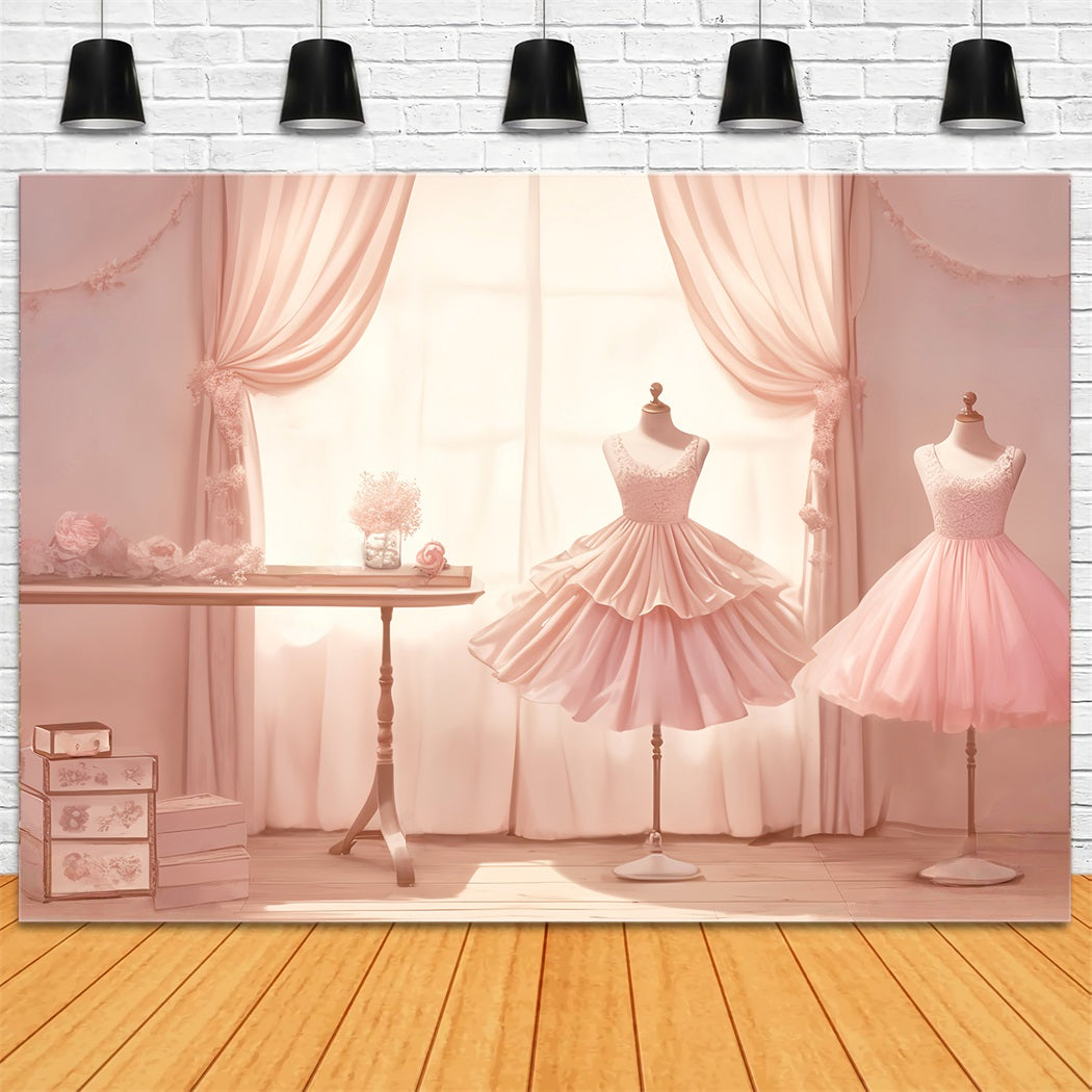 Dance Backdrop Pink Dress Mannequin Display Photography Dance Backdrop LXX59-1