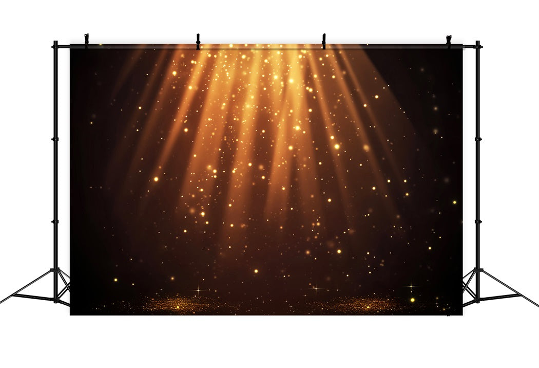 Spotlight Backdrop Sparkling Golden Glitter Rays Dance Backdrops LXX59-11