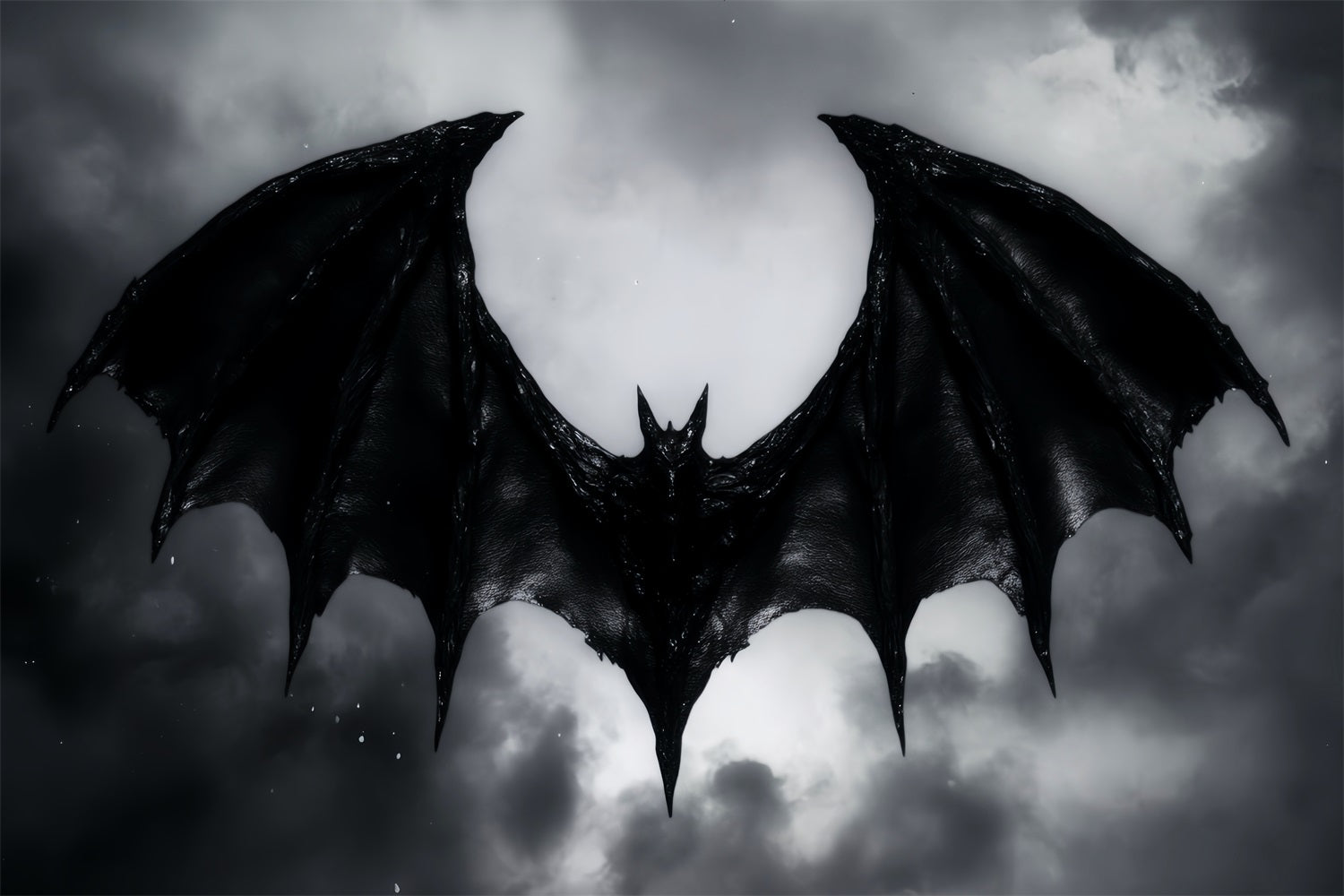 Halloween Bat Backdrop Dark Winged Bat Silhouette Halloween Photo Backdrops LXX59-110