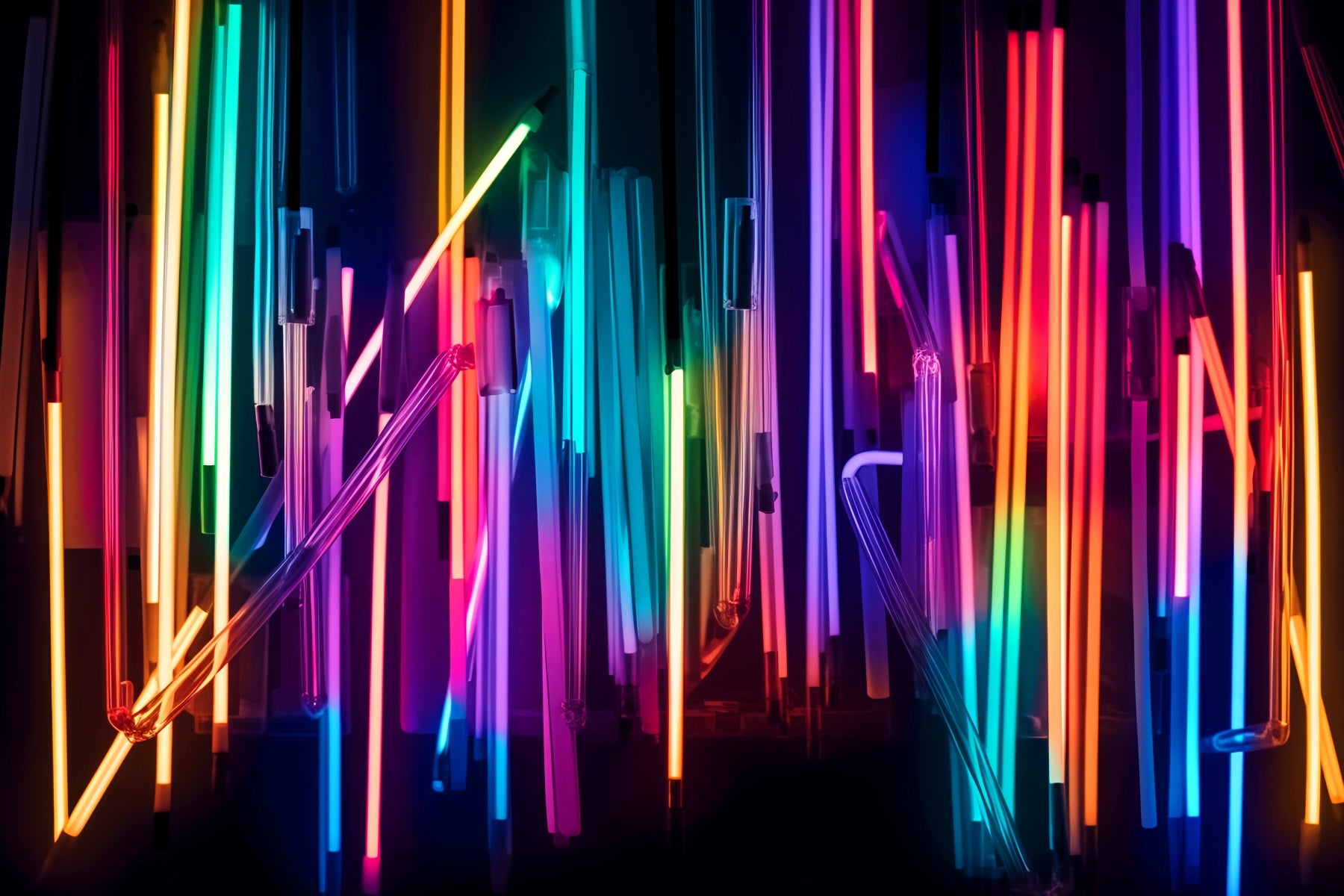 Dance Studio Backdrop Neon Rainbow Glow Lights Photography Dance Backdrop LXX59-17
