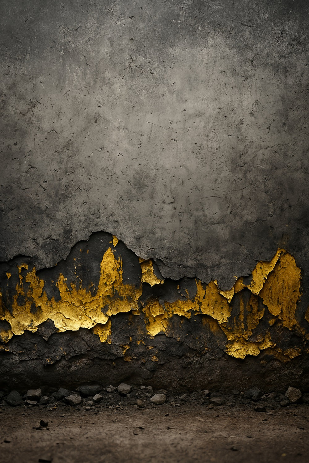 Concrete Backdrop Golden Ruins Industrial Texture Family Portrait Backdrop LXX59-418
