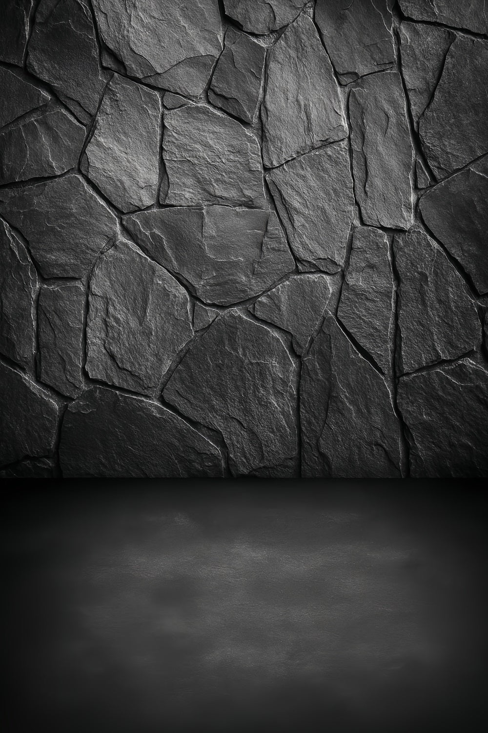 Concrete Wall Backdrop Dark Slate Stone Texture Portrait Backdrops LXX59-428