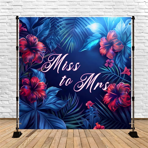 Bridal Shower Backdrop Ideas Tropical Romance Floral Backdrop LXX6-102