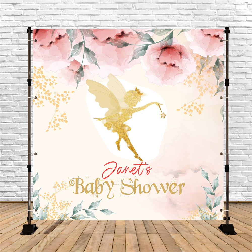 Baby Shower Photo Backdrop Golden Sprite Dream Custom Backdrop LXX6-11