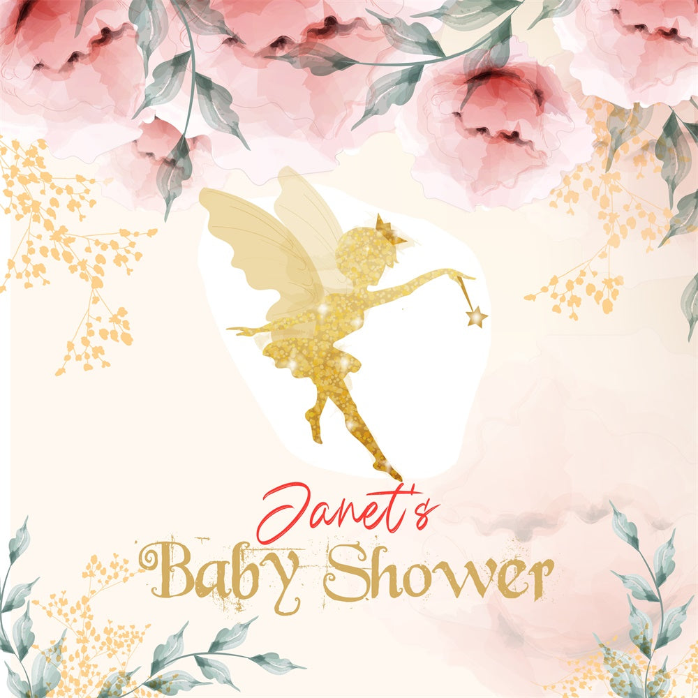 Baby Shower Photo Backdrop Golden Sprite Dream Custom Backdrop LXX6-11