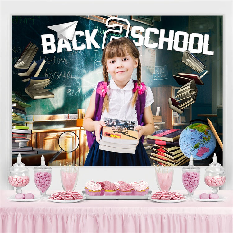 School Classroom Backdrop Vintage Class Vibes Custom Backdrop LXX6-17