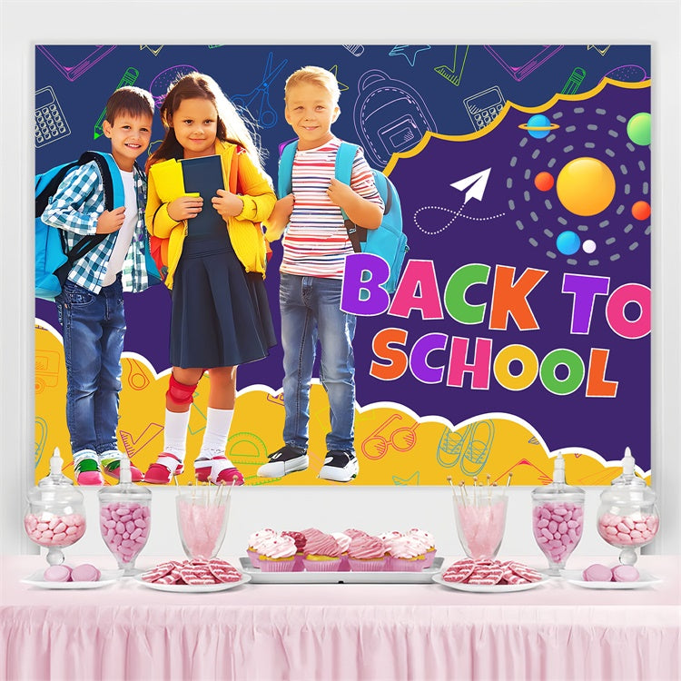 School Photo Backdrop Galaxy School Journey Customized Backdrop LXX6-33