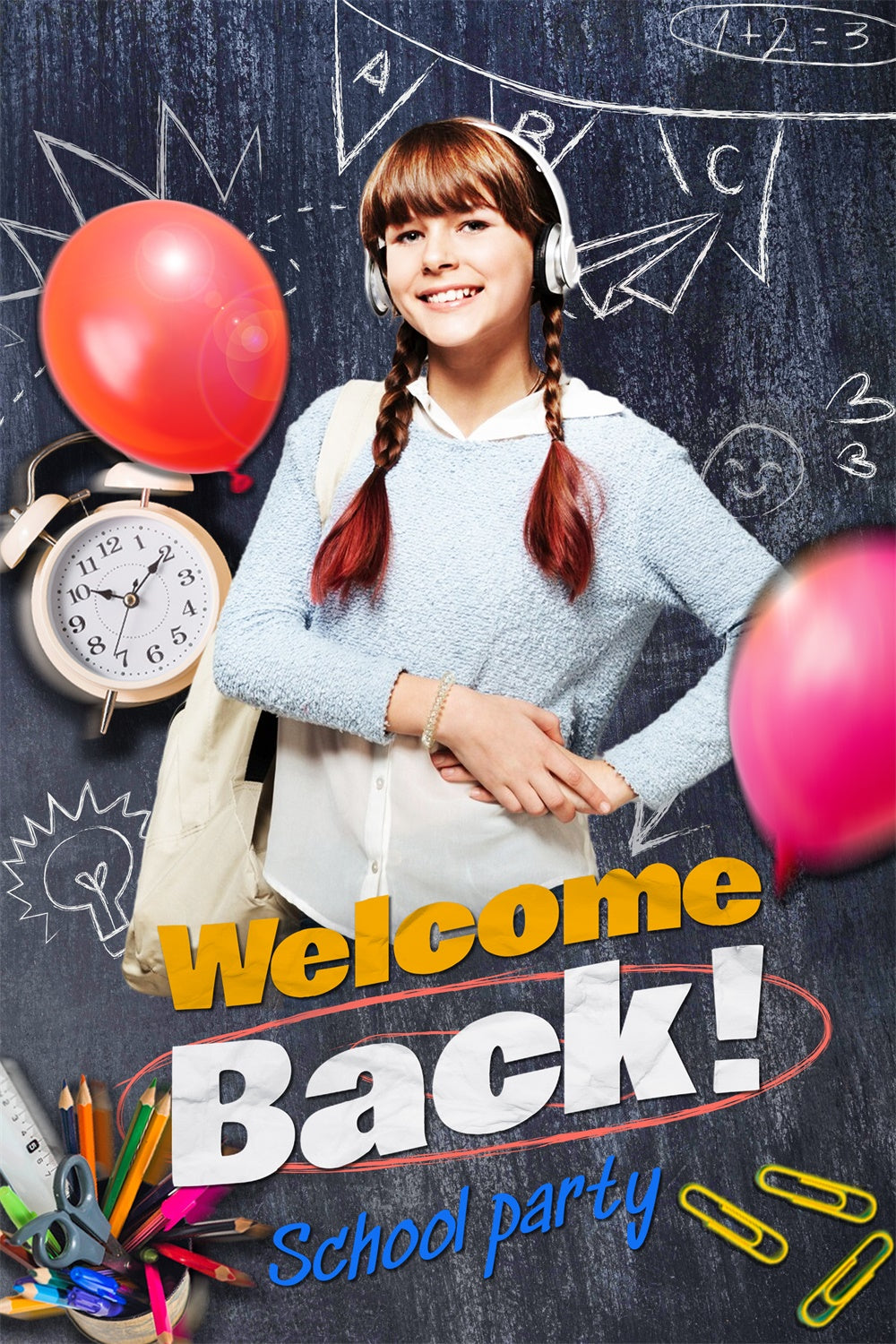 Chalkboard Backdrop Chalkboard Welcome Party Custom Backdrop LXX6-35