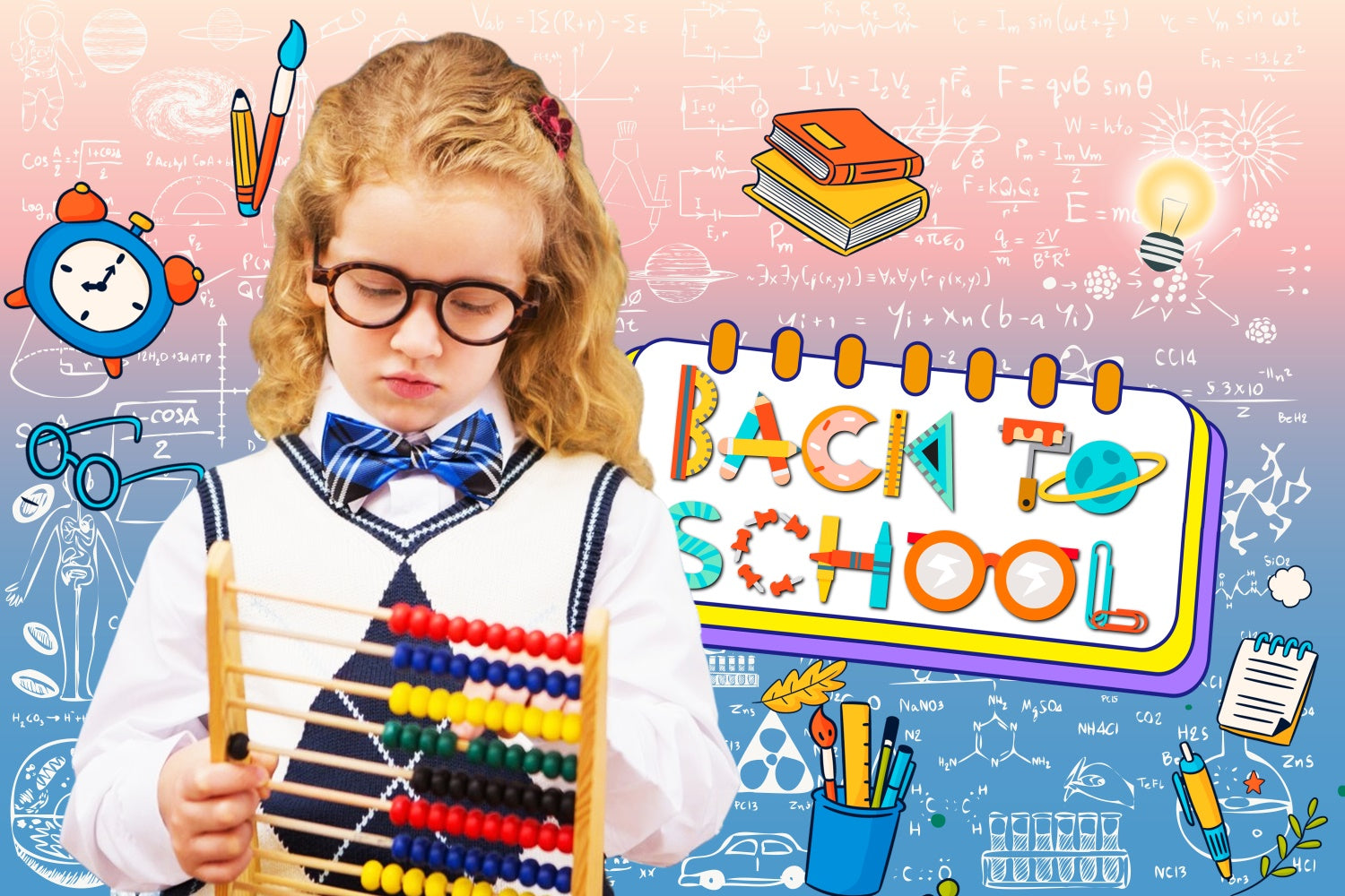 School Photo Backdrops Math Magic Learning Custom Backdrop LXX6-36