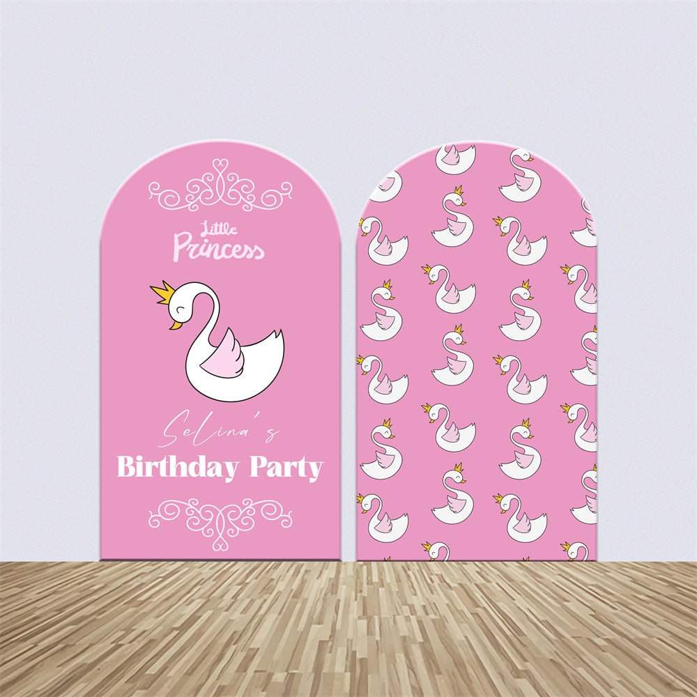 Birthday Party Backdrop Pink Swan Princess Arch Backdrop Kit LXX6-67