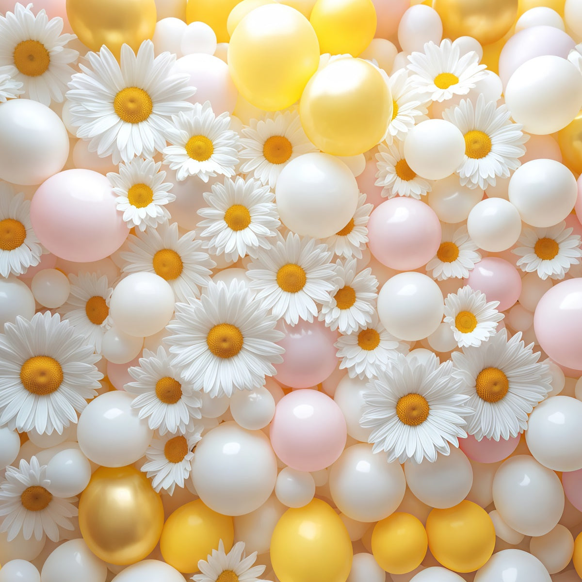 Daisy Photo Backdrop Soft Balloon Flower Wall Floral Photography Backdrops LXX61-209