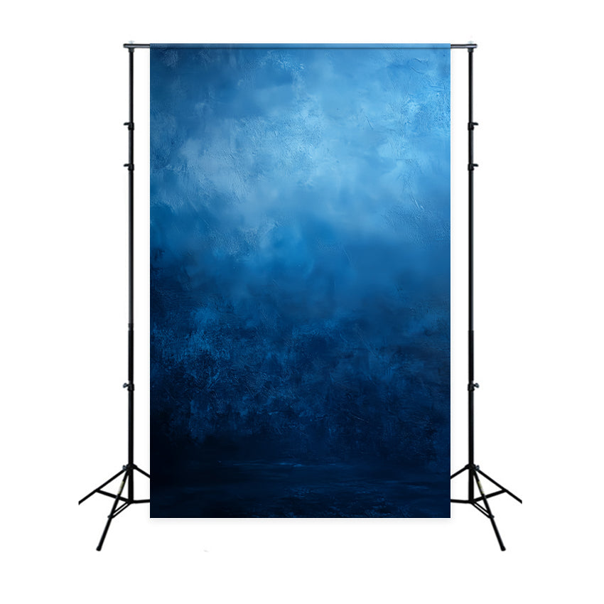 Portrait Photo Backdrop Deep Blue Clouded Texture School Portrait Backdrop LXX61-7