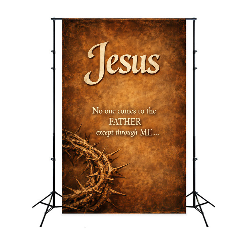 Easter Backdrop Ideas For Church Vintage Scripture Crown Thorns Art Easter Backdrop Photography LXX62-39