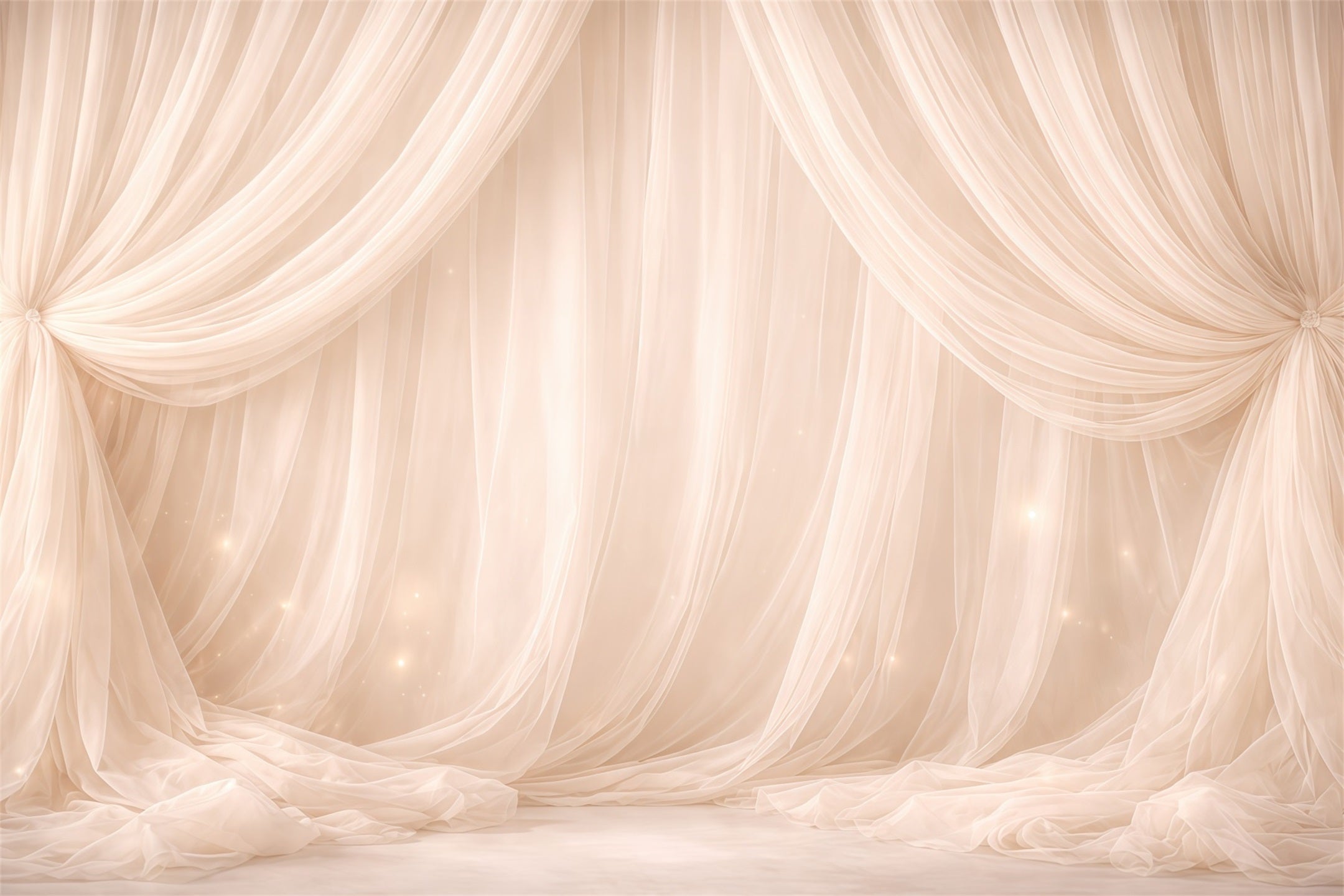 Dreamy Soft Focus Mother's Day Backdrop Champagne Drape Sparkle Lights Mother's Day Photo Backdrops LXX63-36