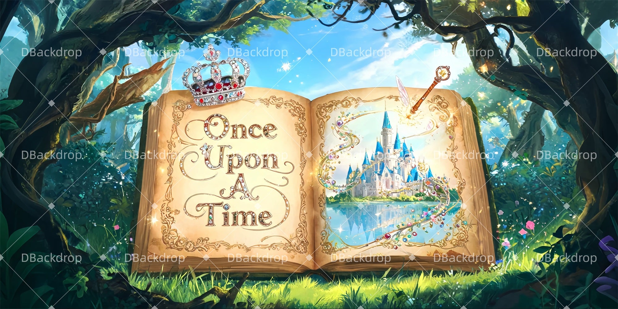 Theater Stage Backdrop Once Upon Story School Play Backdrops LXX66-T1