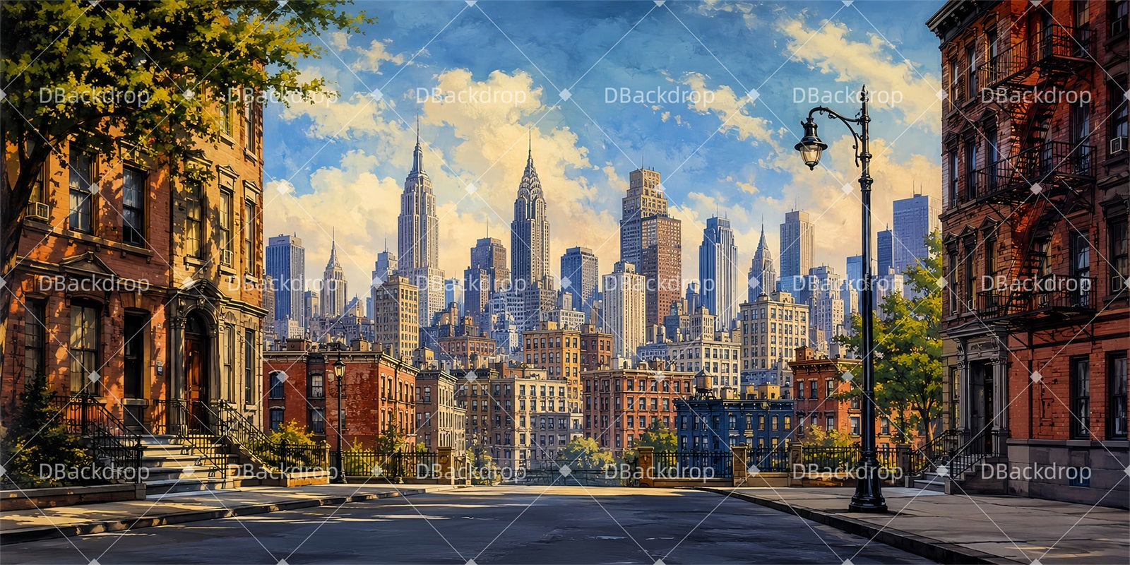 Backdrop Theater New York Street Professional Stage Backdrops LXX66-T33