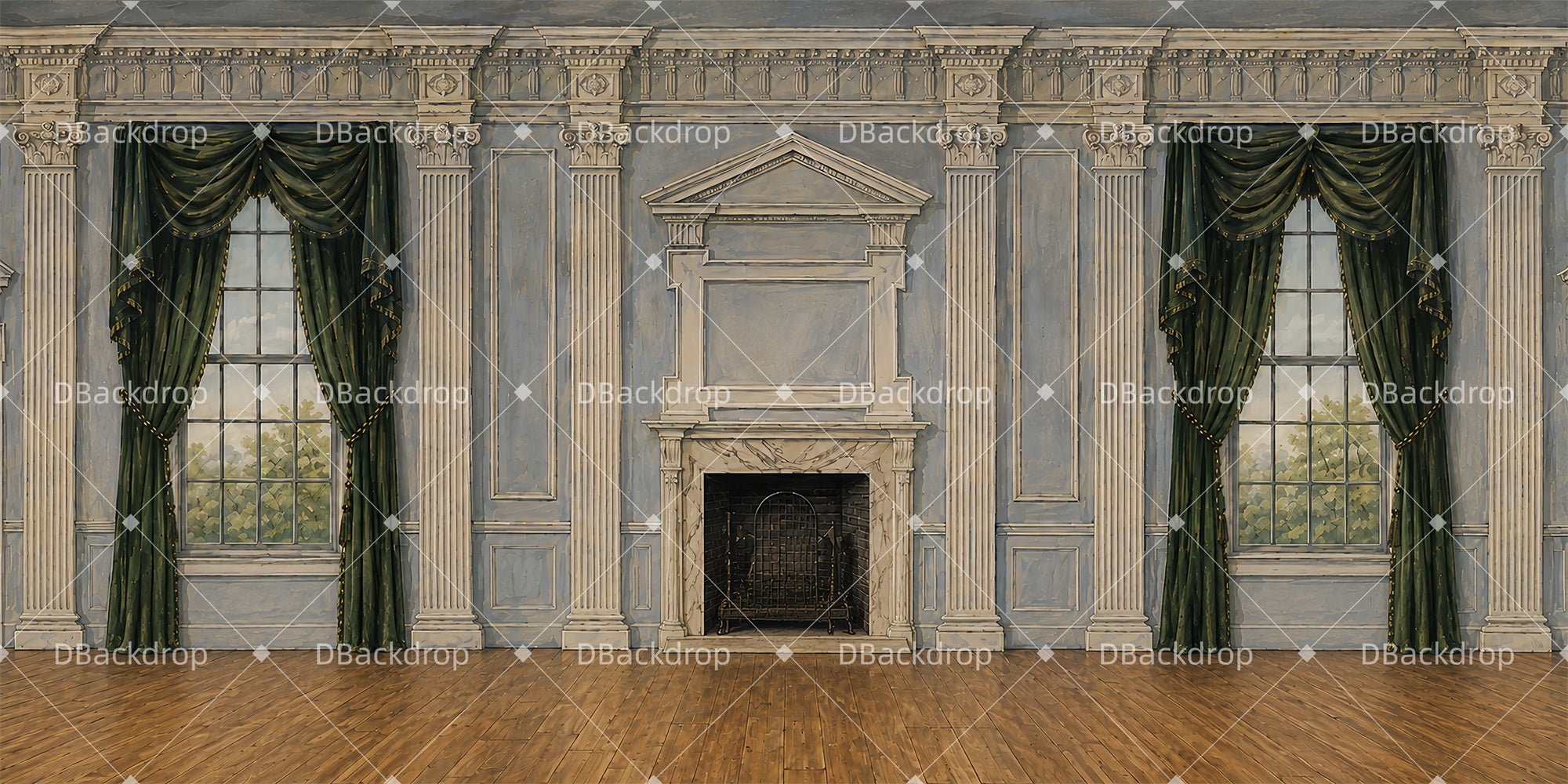 Backdrop For Theater Play Continental Congress Chamber Stage Backdrops LXX66-T43