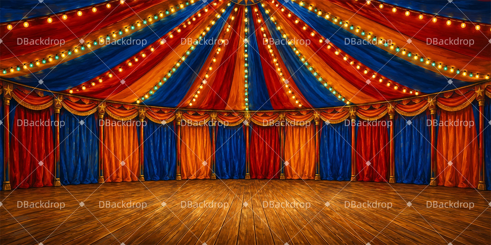 Circus Stage Backdrop Circus Interior Backdrop For Theater Play LXX66-T87
