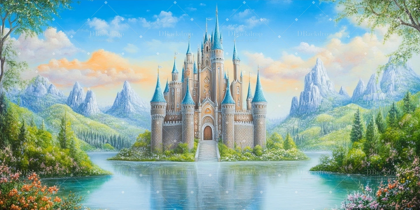Professional Stage Backdrops Lakehill Royal Castle School Dance Backdrop CSH59-T43