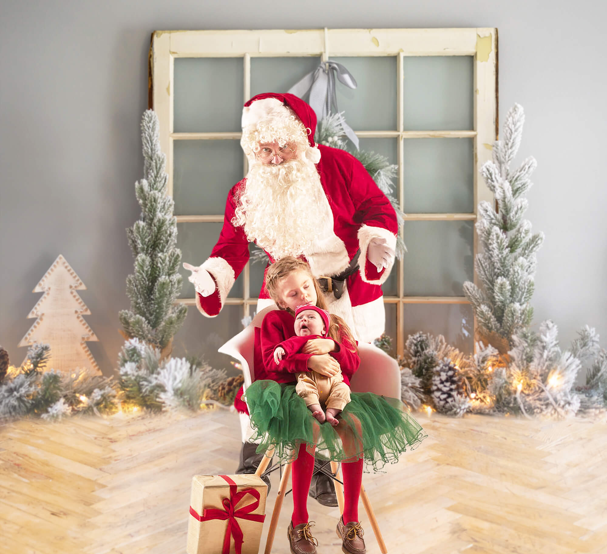 Christmas Garland Decoration Photography Backdrop M11-71