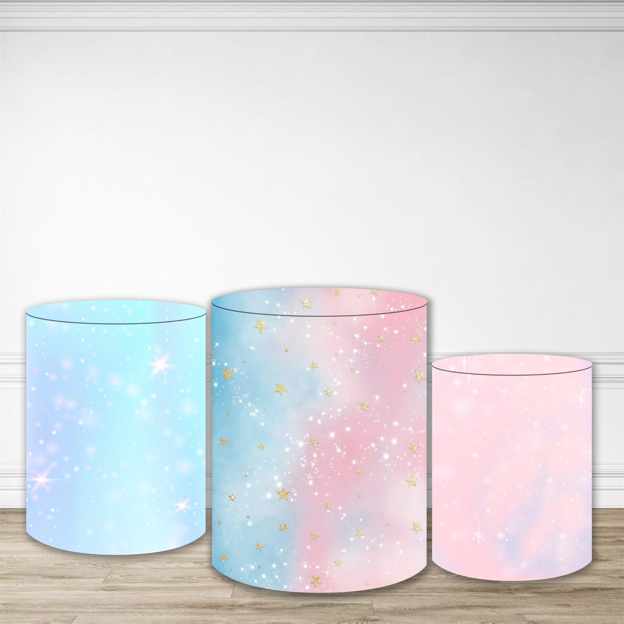 Plinth Cover Pastel Sparkle Galaxy Glow Baby Shower Backdrop MRR10-239